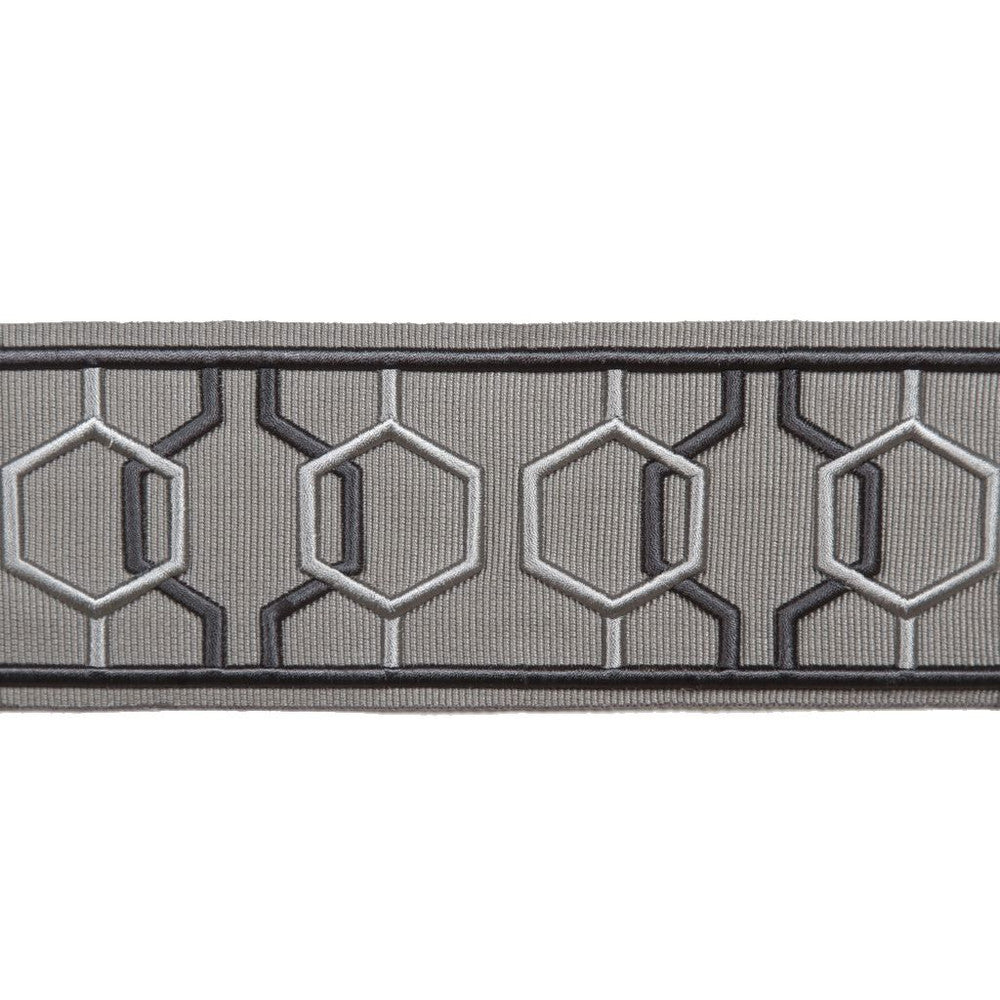 BD110 BORDER 2.875" Steel by RM CoCo Trim Creative Threads 99% Rayon 1% Polyester See Sample 0 Horizontal: 3.875 and Vertical: 0 2.875 - Fabric Carolina -