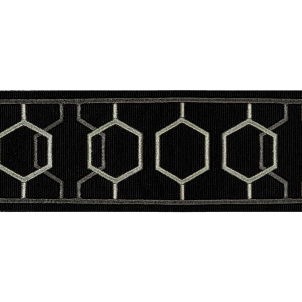 BD110 BORDER 2.875" Midnight by RM CoCo Trim Creative Threads 99% Rayon 1% Polyester See Sample 0 Horizontal: 3.875 and Vertical: 0 2.875 - Fabric Carolina -