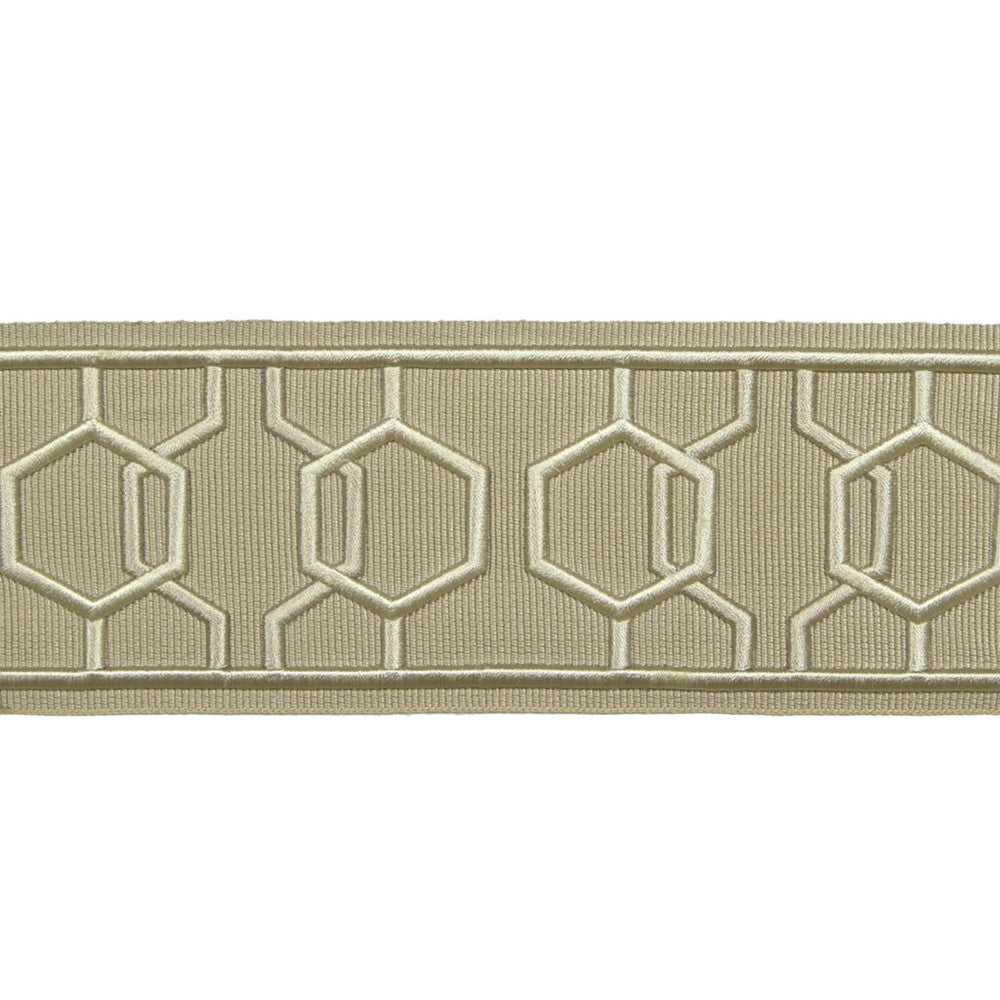BD110 BORDER 2.875" Sand by RM CoCo Trim Creative Threads 99% Rayon 1% Polyester See Sample 0 Horizontal: 3.875 and Vertical: 0 2.875 - Fabric Carolina -