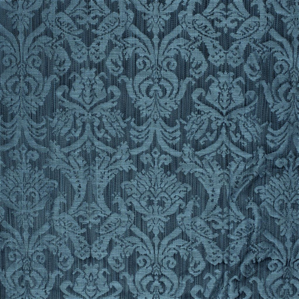 Delacroix Damask Navy by RM CoCo Fabric Inspired Living Vol 10 50% Polyester 50% Rayon See Sample 21000 Horizontal: 13.5 and Vertical: 19.75 54 - Fabric Carolina -