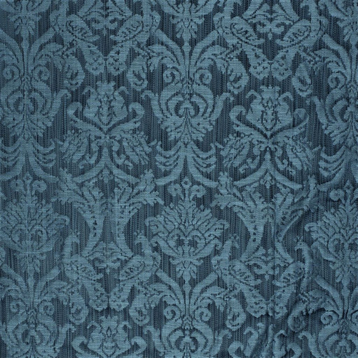 Delacroix Damask Navy by RM CoCo Fabric Inspired Living Vol 10 50% Polyester 50% Rayon See Sample 21000 Horizontal: 3.519.5 54  - Fabric Carolina -