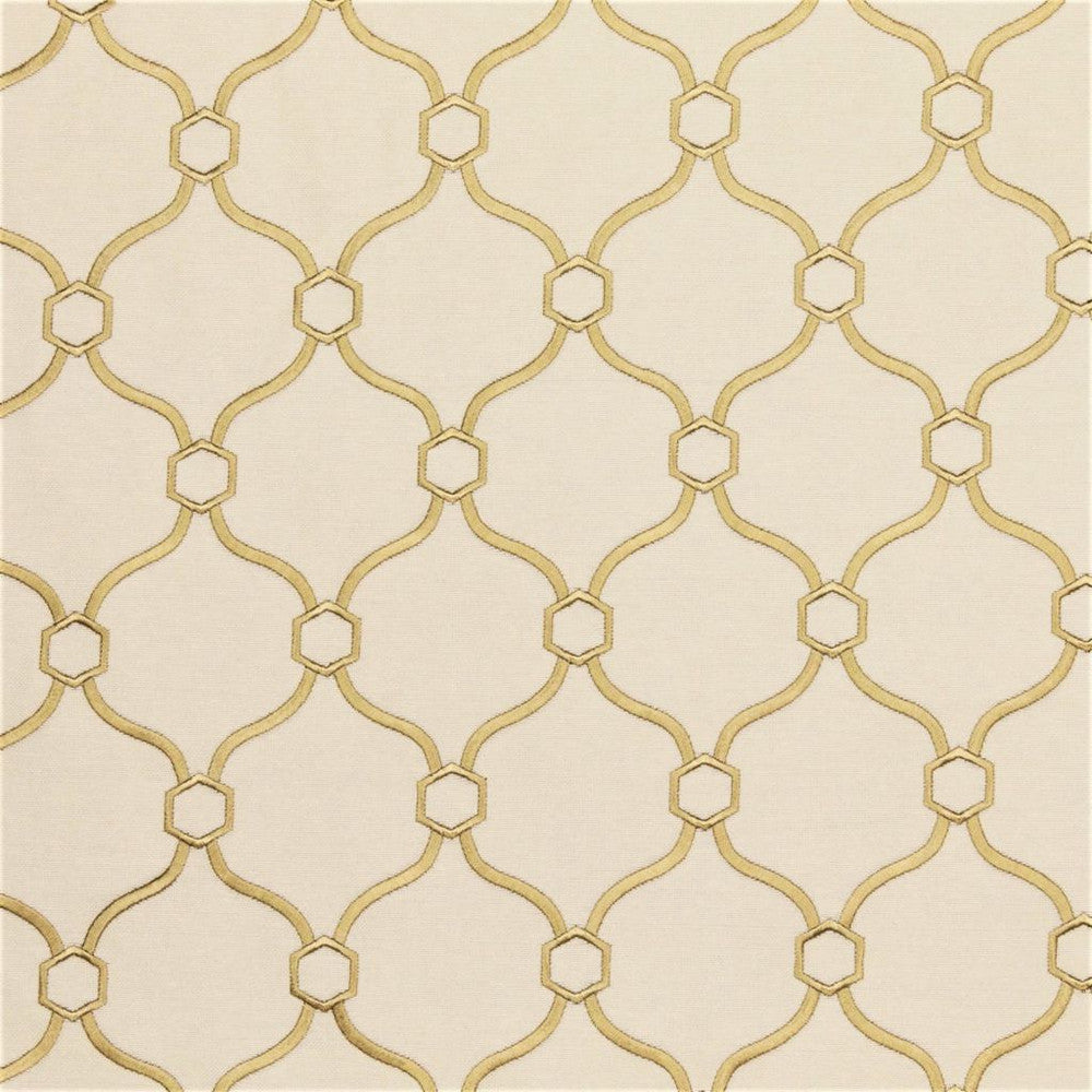 Picardie Trellis Sand by RM CoCo Fabric Finishing Touches Vol 6 32% Viscose 30% Polyester 26% Linen 12% Rayon See Sample 60000 Horizontal: 3.755 55  - Fabric Carolina -