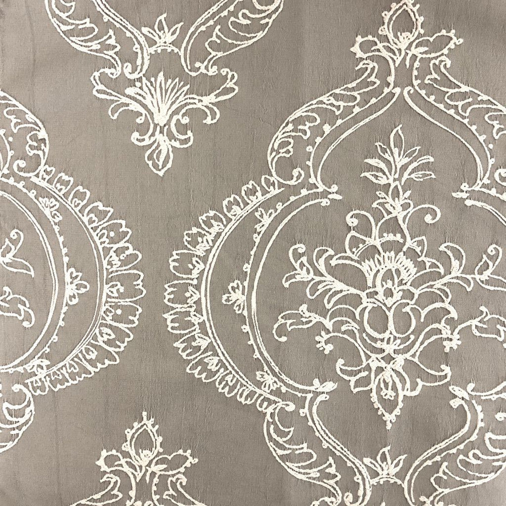 Pietro Paisley Platinum by RM CoCo Fabric Inspired Living Vol 12 71% Polyester 28% Cotton 1% Lycra See Sample 0 Horizontal: 1323.5 53  - Fabric Carolina -
