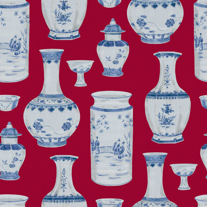 Ming Dynasty Lacquer Red by RM CoCo Fabric
