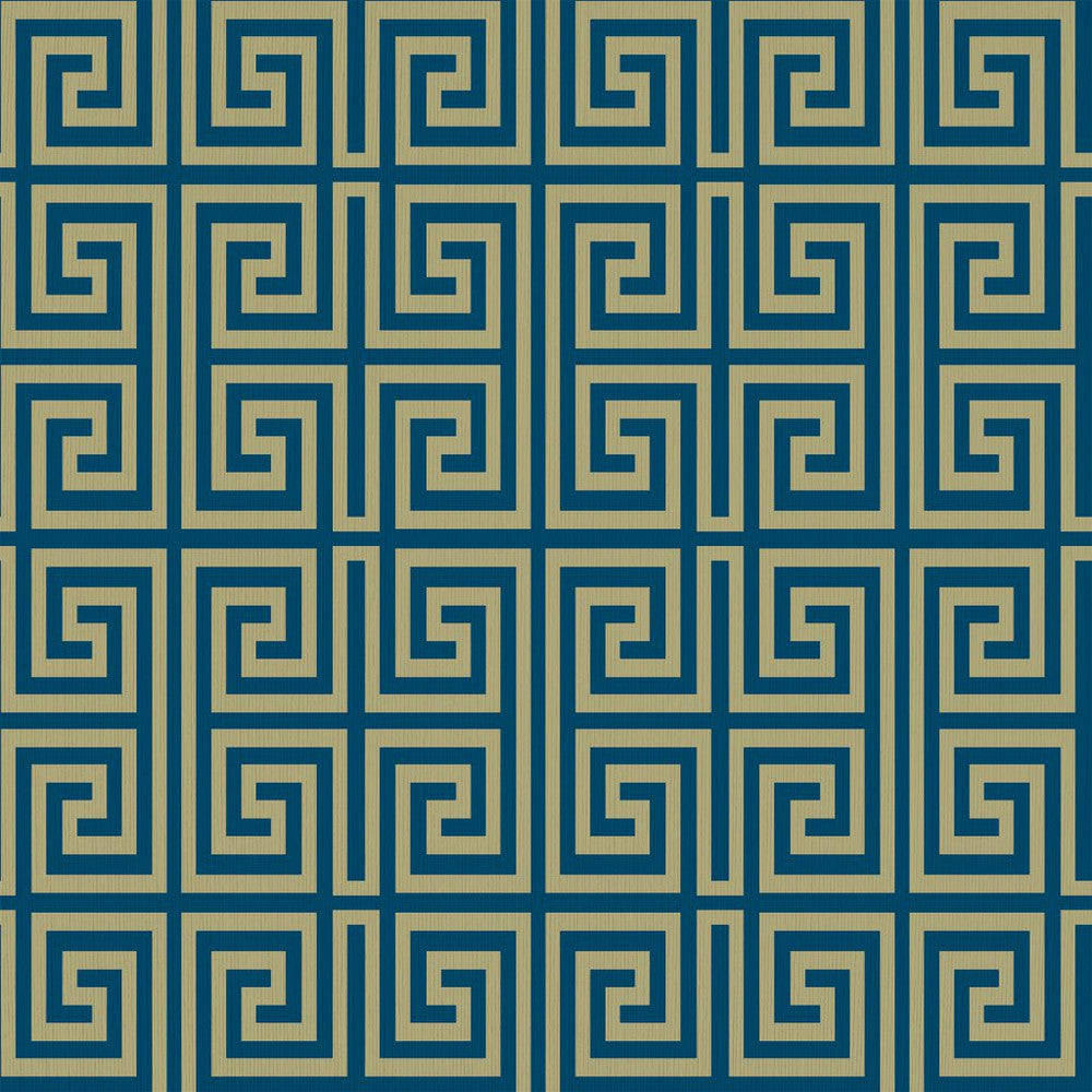 Emperor's Fret Blue Stone by RM CoCo Fabric