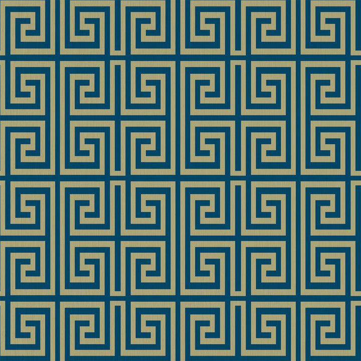 Emperor's Fret Blue Stone by RM CoCo Fabric