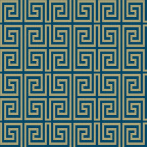 Emperor's Fret Blue Stone by RM CoCo Fabric