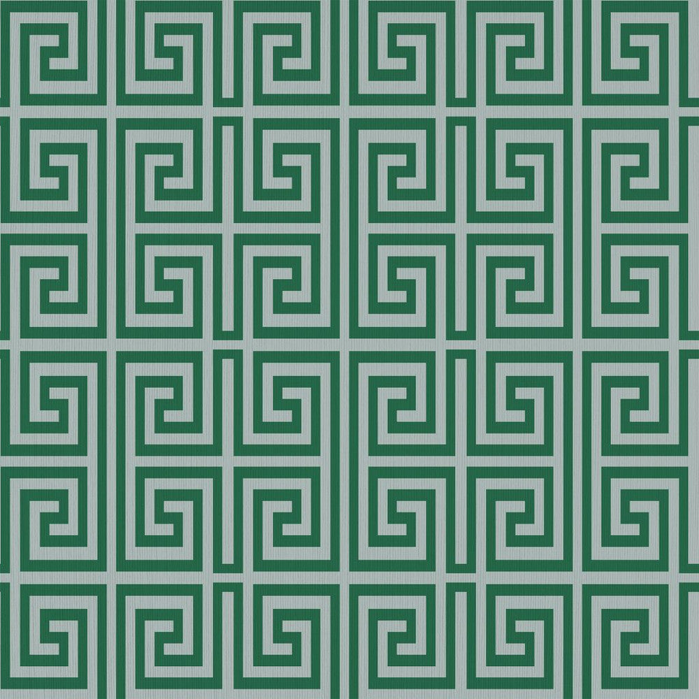 Emperor's Fret Celadon by RM CoCo Fabric