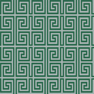 Emperor's Fret Celadon by RM CoCo Fabric