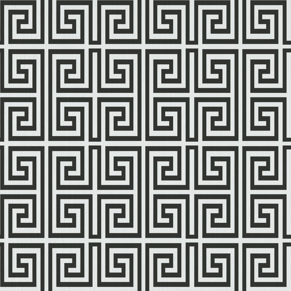 Emperor's Fret Charcoal by RM CoCo Fabric