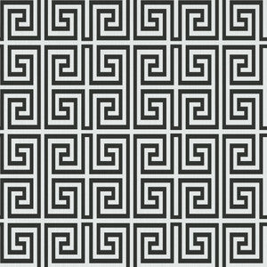 Emperor's Fret Charcoal by RM CoCo Fabric