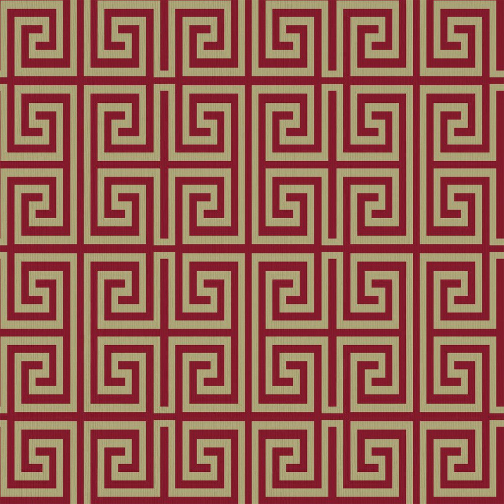 Emperor's Fret Cinnabar by RM CoCo Fabric