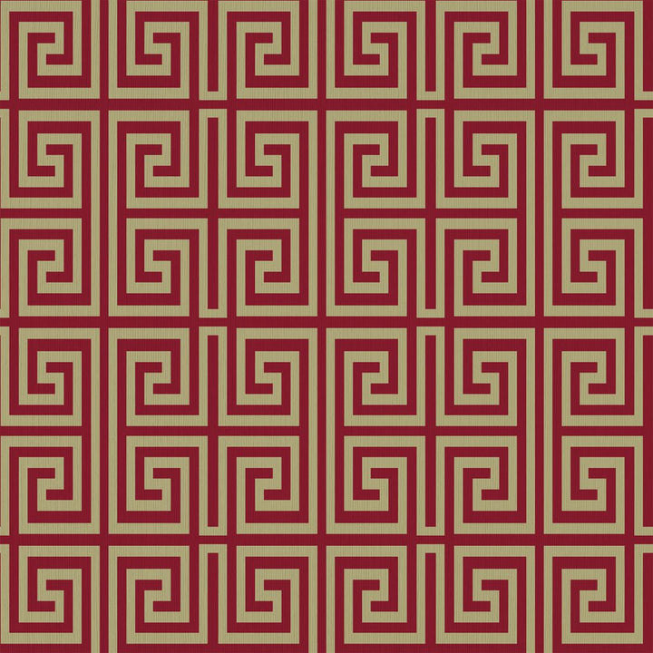 Emperor's Fret Cinnabar by RM CoCo Fabric