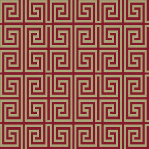 Emperor's Fret Cinnabar by RM CoCo Fabric