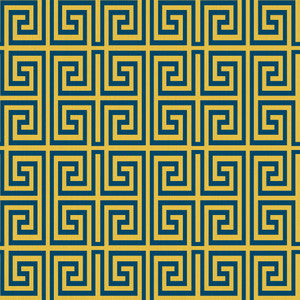 Emperor's Fret Cobalt by RM CoCo Fabric