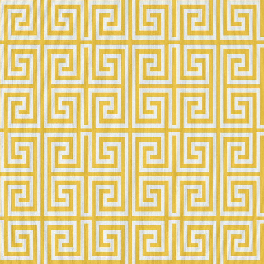 Emperor's Fret Dynasty Yellow by RM CoCo Fabric