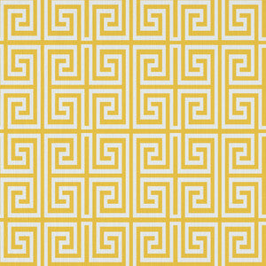 Emperor's Fret Dynasty Yellow by RM CoCo Fabric
