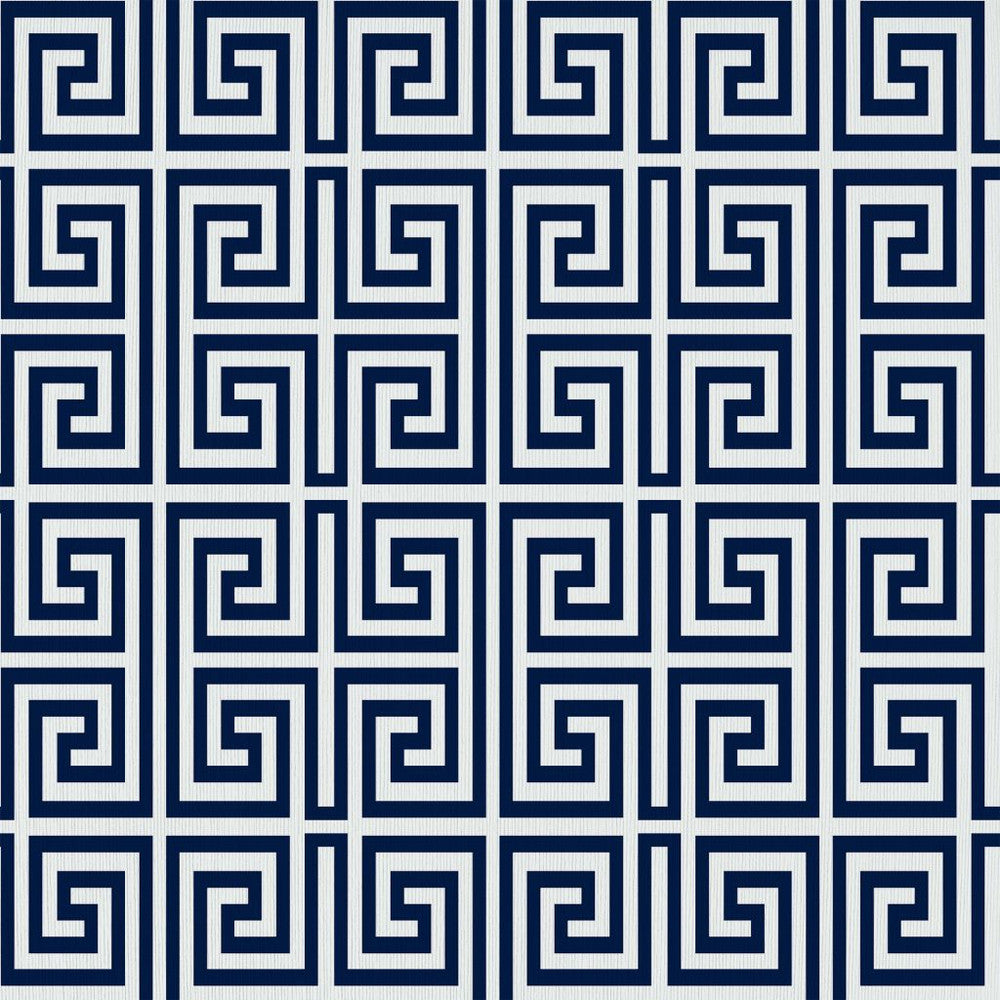 Emperor's Fret Indigo by RM CoCo Fabric