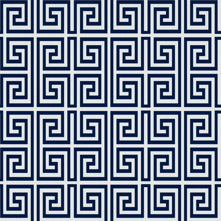Emperor's Fret Indigo by RM CoCo Fabric