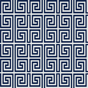 Emperor's Fret Indigo by RM CoCo Fabric