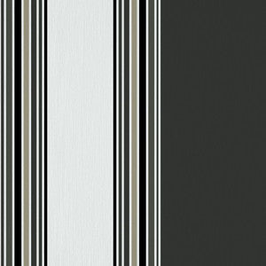Ming Stripe Charcoal by RM CoCo Fabric