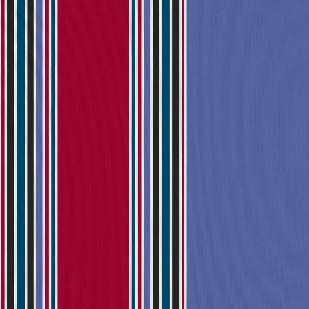 Ming Stripe Lacquer Red by RM CoCo Fabric