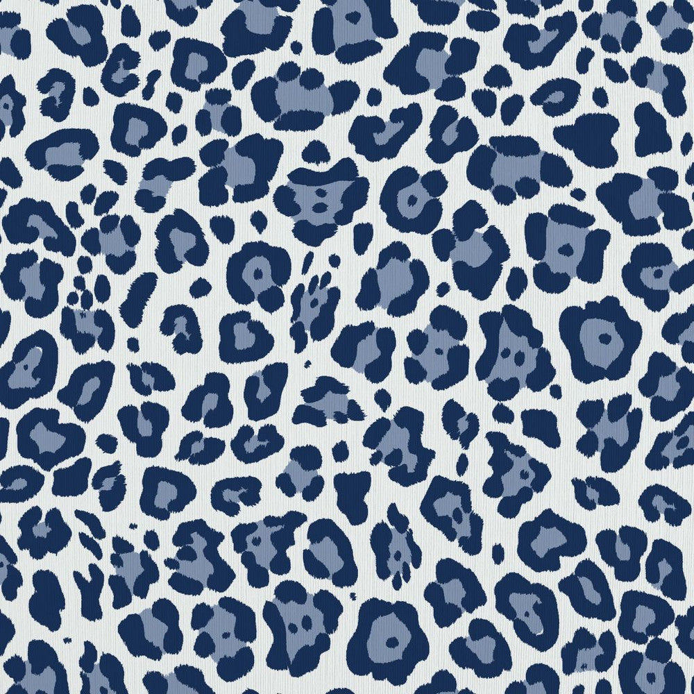 Leopard Dance Cornflower by RM CoCo Fabric
