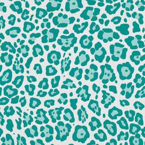 Leopard Dance Sea Glass by RM CoCo Fabric