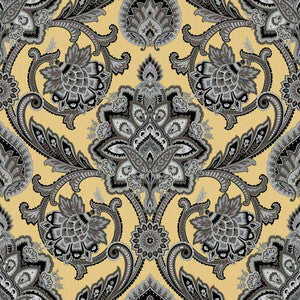 Blickling Garden Damask Dijon by RM CoCo Fabric