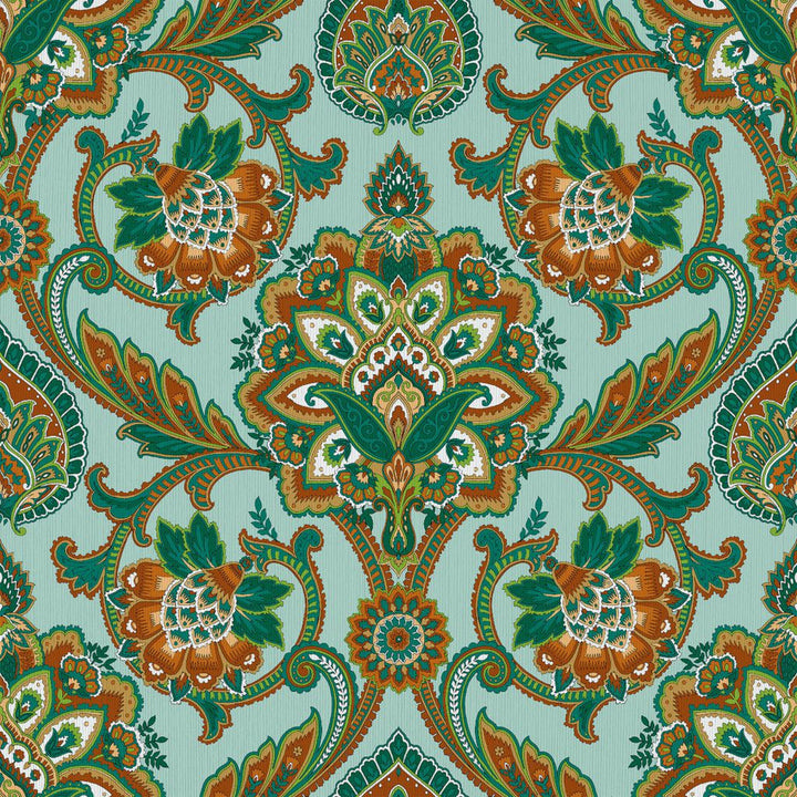 Blickling Garden Damask Tidal Pool by RM CoCo Fabric