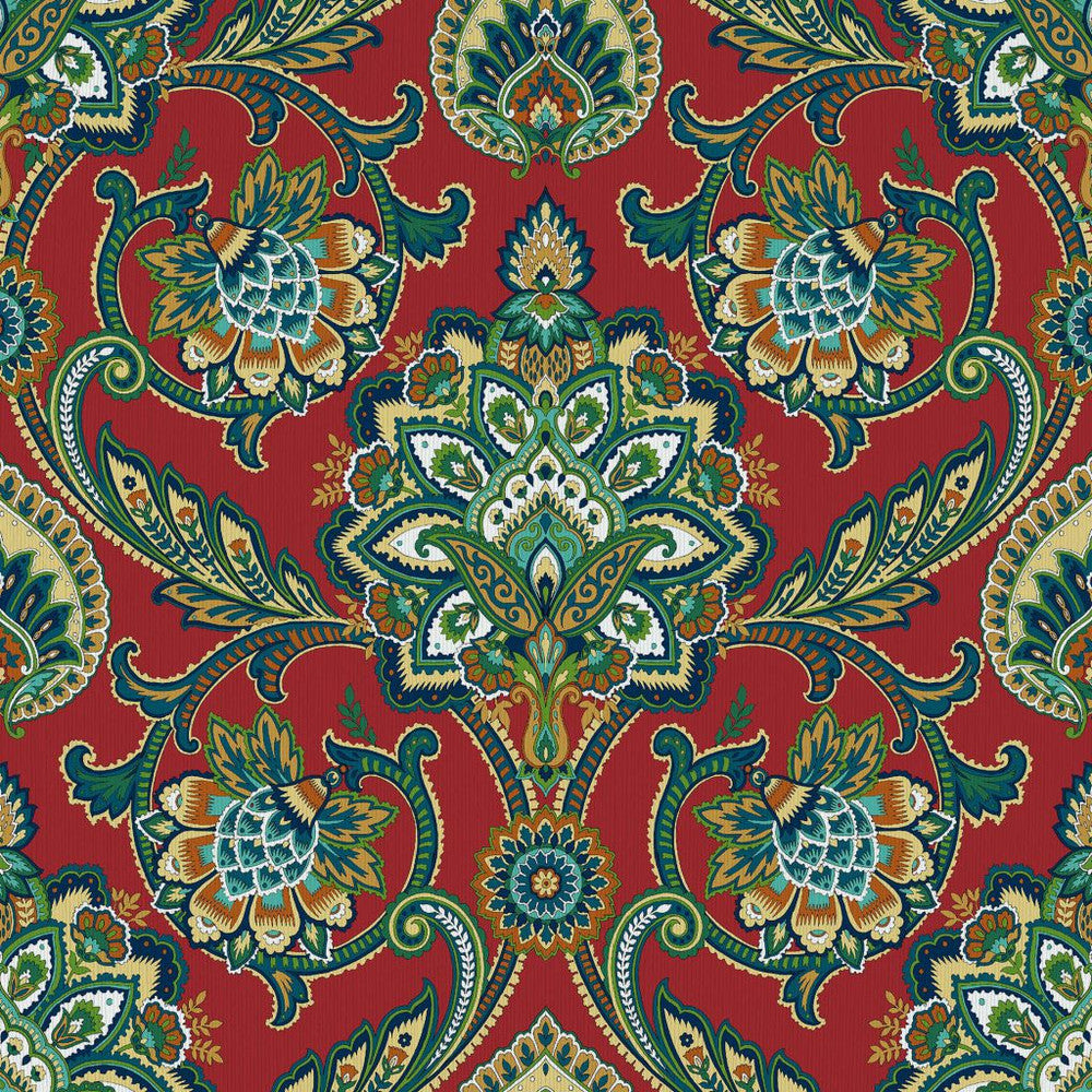 Blickling Garden Damask Tuscan Red by RM CoCo Fabric