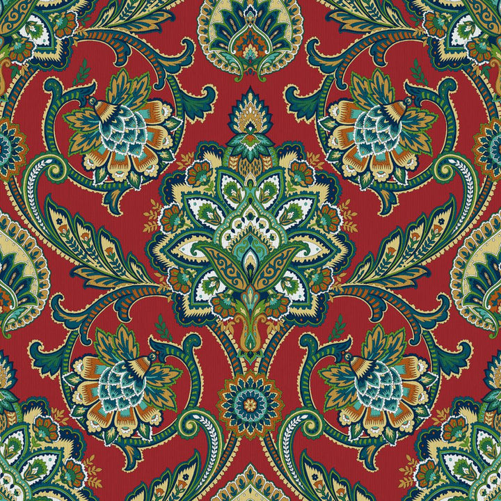 Blickling Garden Damask Tuscan Red by RM CoCo Fabric