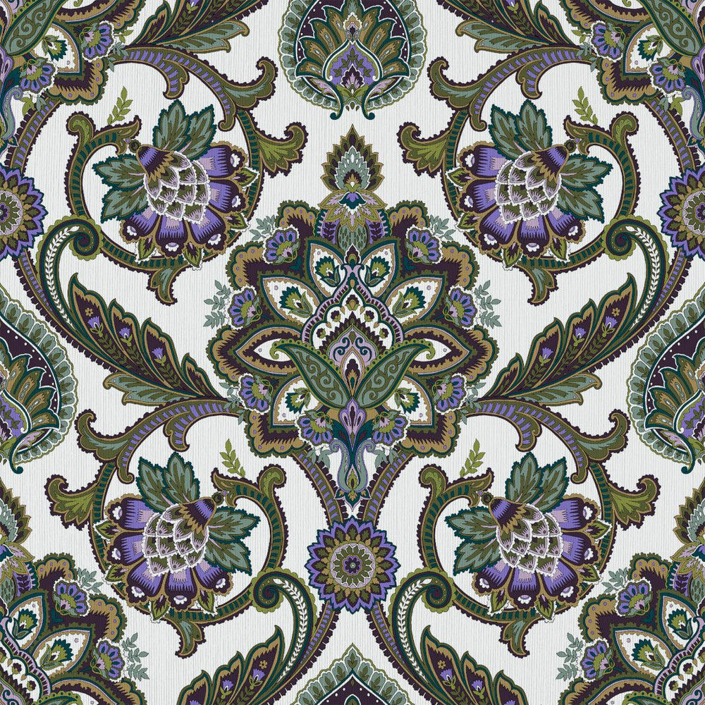 Blickling Garden Damask Sugar Plum by RM CoCo Fabric