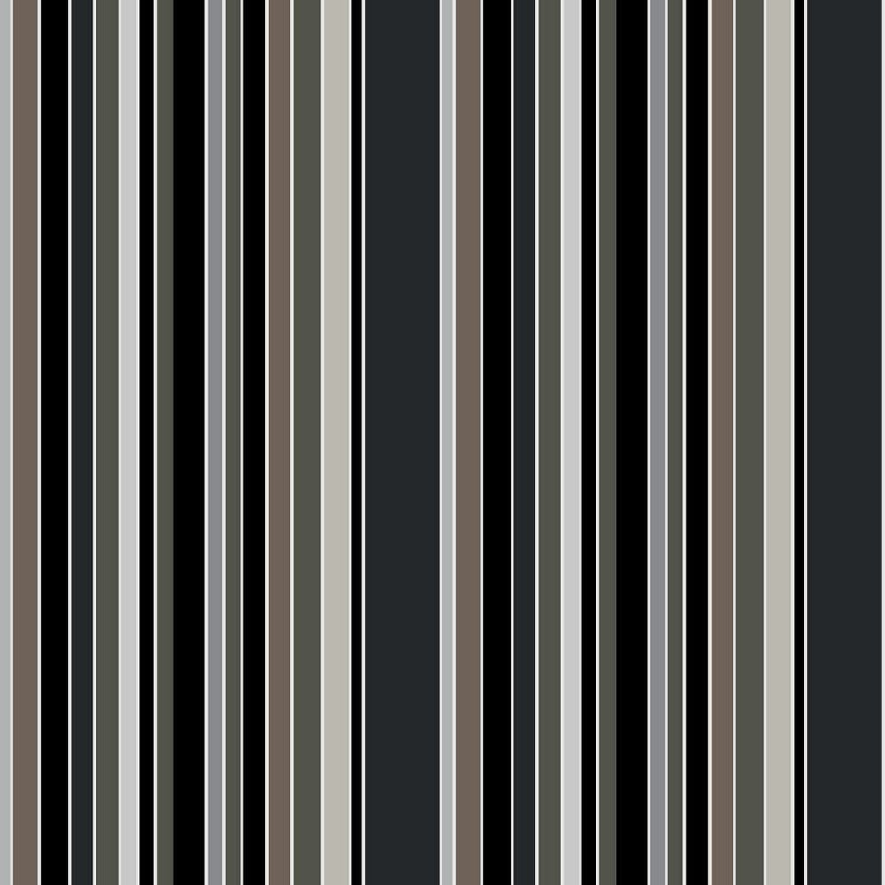 Piccadilly Stripe Charcoal by RM CoCo Fabric
