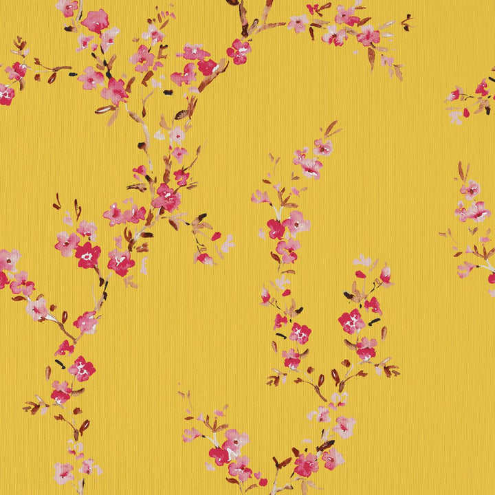 Manchurian Blossoms Imperial Yellow by RM CoCo Fabric