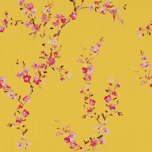 Manchurian Blossoms Imperial Yellow by RM CoCo Fabric