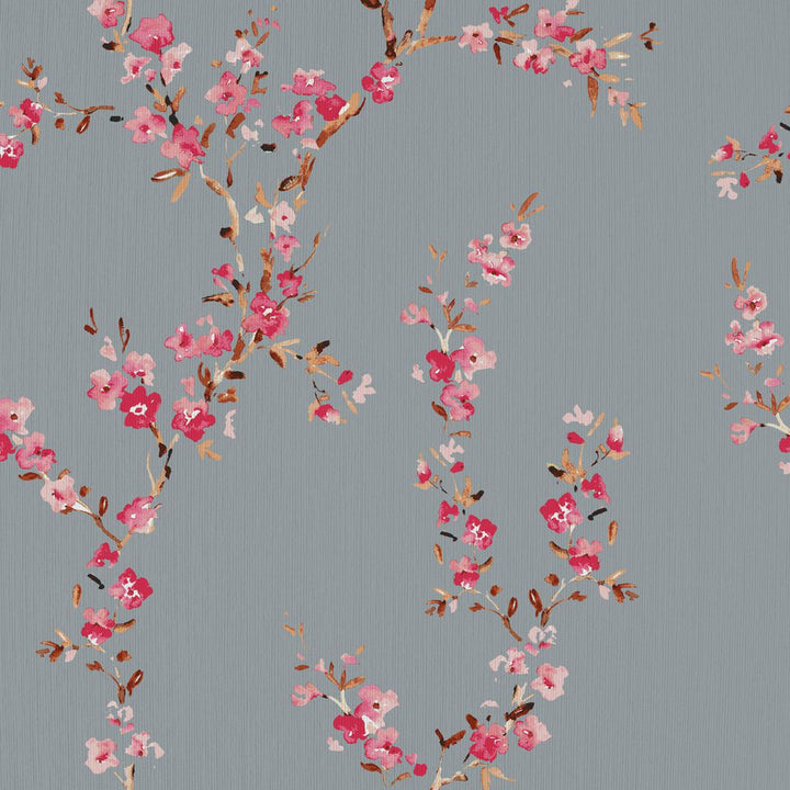 Manchurian Blossoms Platinum by RM CoCo Fabric