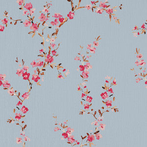 Manchurian Blossoms Wedgewinkle by RM CoCo Fabric