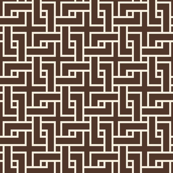 Manchurian Fret Cocoa by RM CoCo Fabric