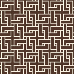 Manchurian Fret Cocoa by RM CoCo Fabric