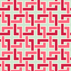 Manchurian Fret Celadon by RM CoCo Fabric