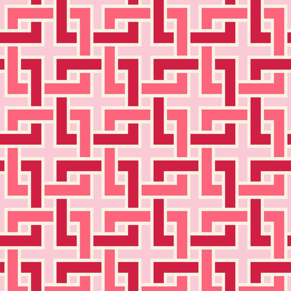 Manchurian Fret Cherry Blossom by RM CoCo Fabric