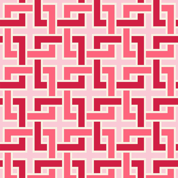 Manchurian Fret Cherry Blossom by RM CoCo Fabric
