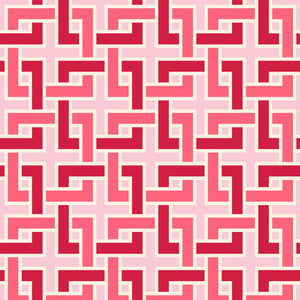 Manchurian Fret Cherry Blossom by RM CoCo Fabric