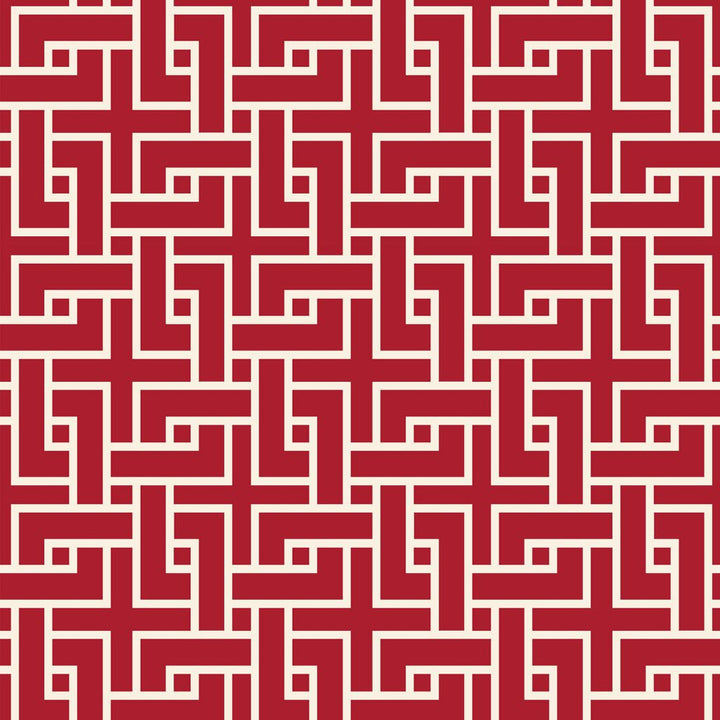 Manchurian Fret Garnet by RM CoCo Fabric