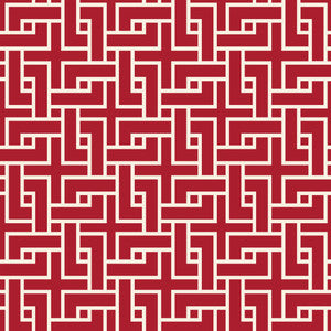 Manchurian Fret Garnet by RM CoCo Fabric