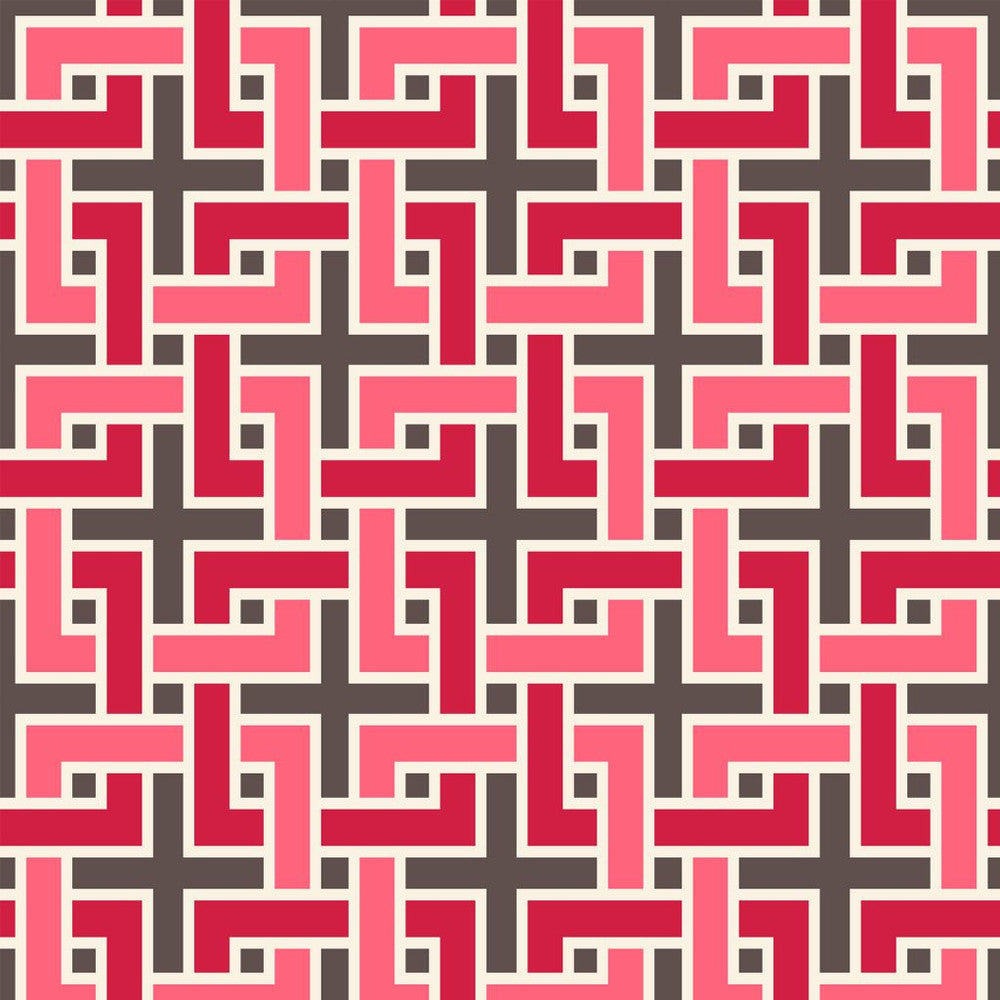 Manchurian Fret Hazelnut by RM CoCo Fabric
