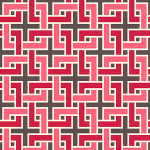 Manchurian Fret Hazelnut by RM CoCo Fabric