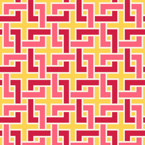 Manchurian Fret Imperial Yellow by RM CoCo Fabric