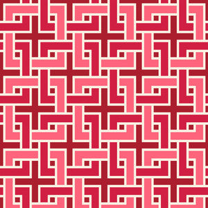 Manchurian Fret Maraschino by RM CoCo Fabric